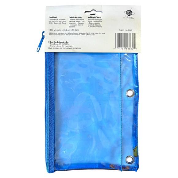 Vintage 2000 Rugrats Nickelodeon Pencil Pouch 3 Ring - Picture 3 of 4